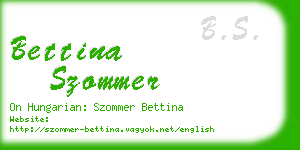 bettina szommer business card